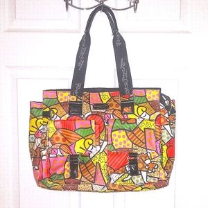 ROMERO BRITTO Colorful Tote Bag Vintage